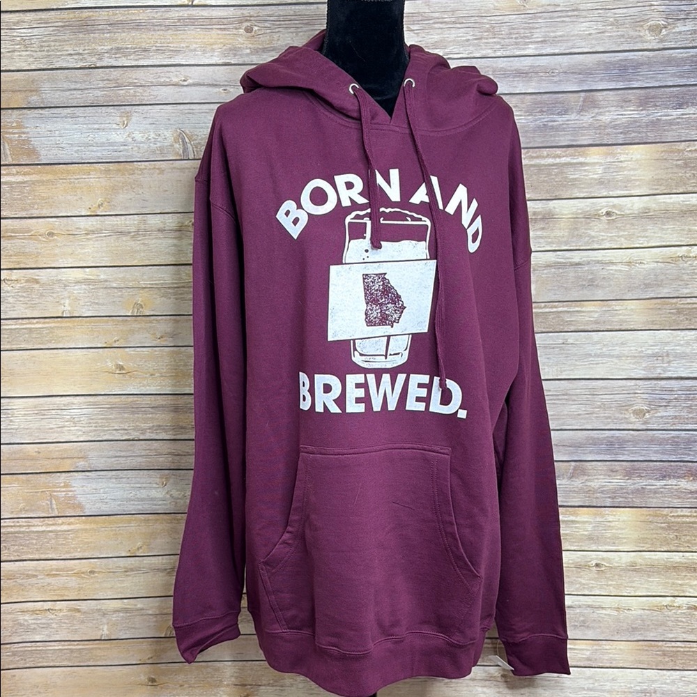 NWT Born And Brewed Georgia Men's Hoodie - XL!